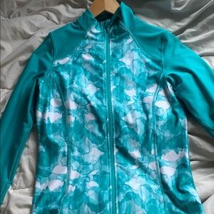 Teal Patterned Women's Jacket